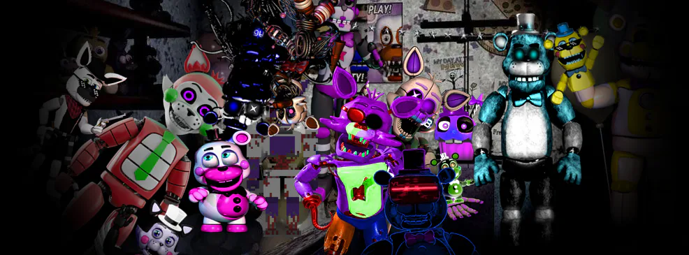 Aleksz. on Game Jolt: Blacklight bois in FNaF AR (Part 2)