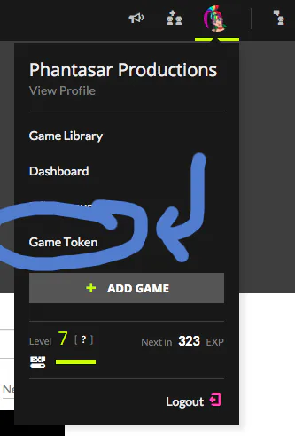 How to find your user token - Game Jolt