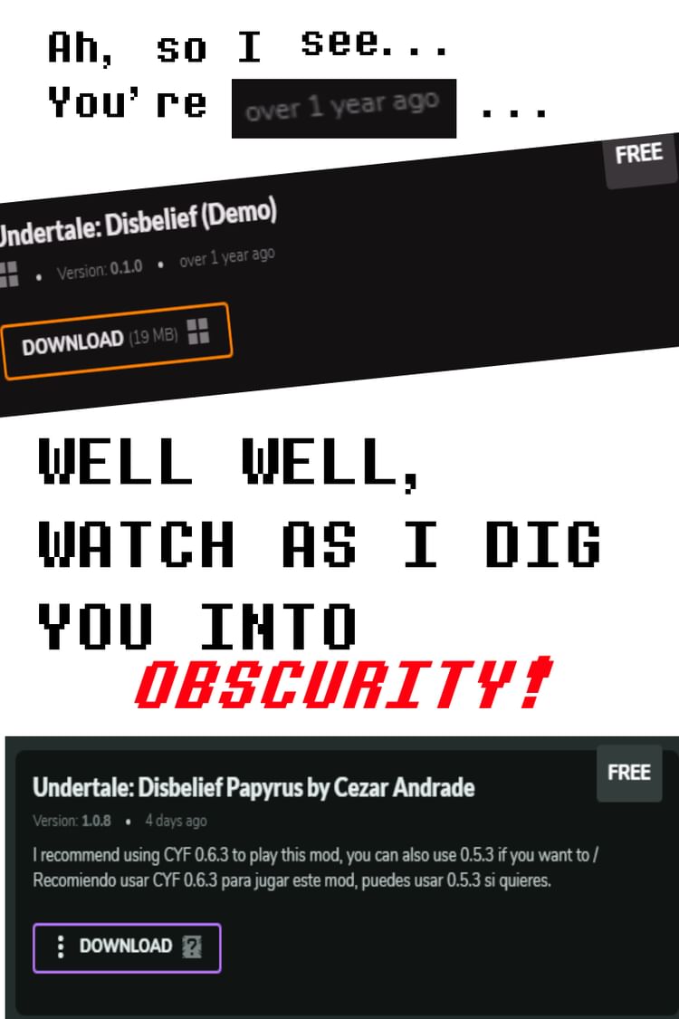 Undertale Disbelief Papyrus Unofficial By Cezar Andrade Game Jolt