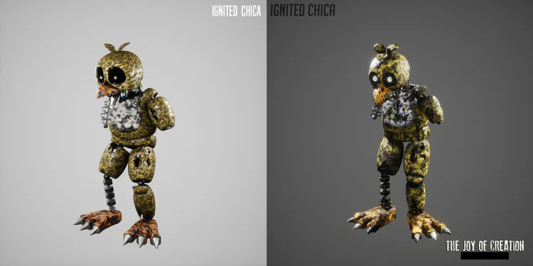 The Joy Of Creation: Reborn - Ignited Foxy is so cute -*Ignited Chica*