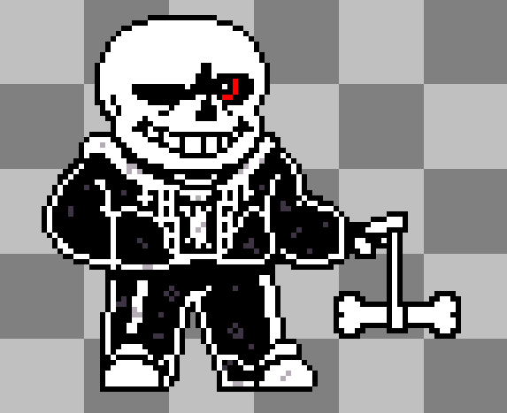 Dust sans colored battle sprite pixel art