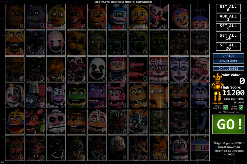 Five nights at Candy's Ultimate Custom Night (FNAF UCN MOD) by  3l-Porcionist4 - Game Jolt