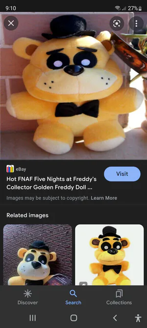 New FNAF Five Nights at Freddy's Collector Golden Freddy Doll Plush Toy HOT