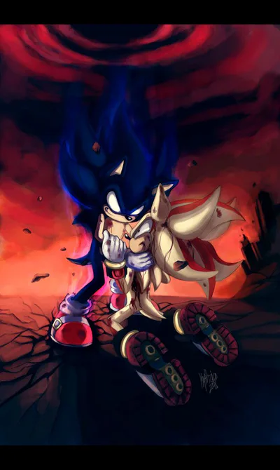 Dark Sonic vs Sonic.EXE 