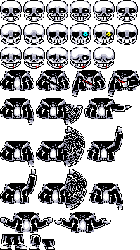 Sans undertale battle sprite remade pixel art