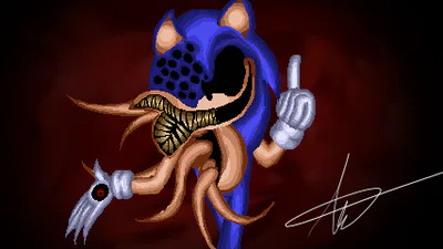 Gore/Fanart] Sonic.EXE One last round - Time is out! : r/DigitalArt