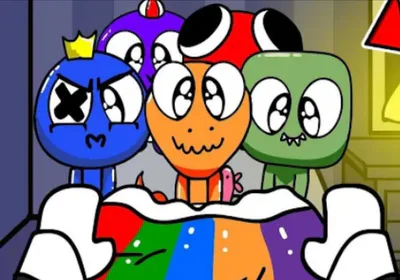 Blue x Green Rainbow Friends animation 