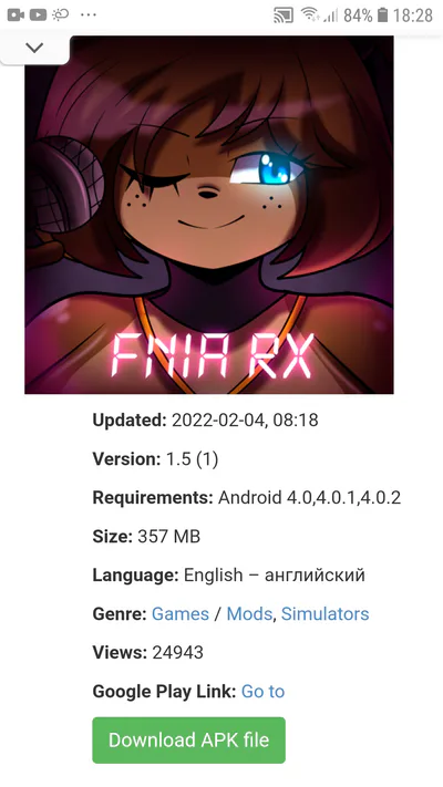 Download Five Nights in Anime RX Edition (FNiA RX) v1.5 APK on