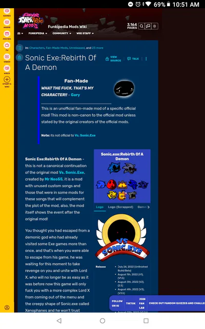 Sonic Exe:Rebirth Of A Demon, Game Jolt Wiki