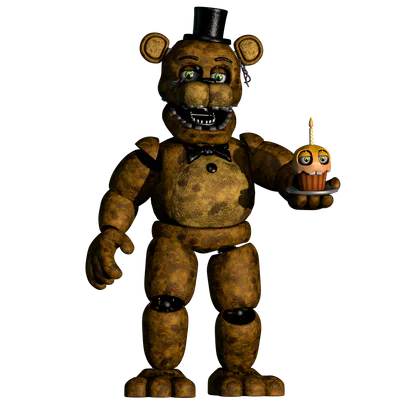 Render of the infamous TNAF Fredbear, god this model is so fucking bad but  hey, nostalgia keeps him in my heart : r/fivenightsatfreddys