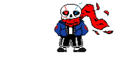 Horror sans horrortale remade battle sprite pixel art