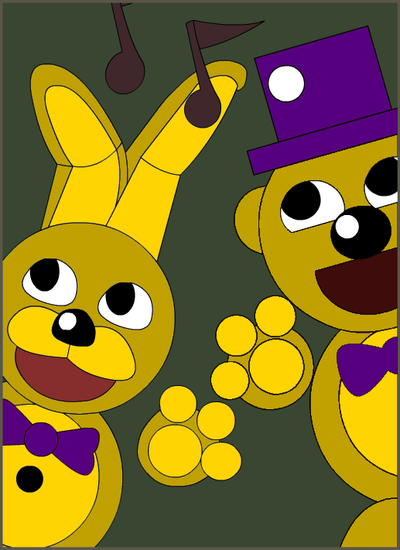 ArtStation - fredbear and spring bonnie fanart