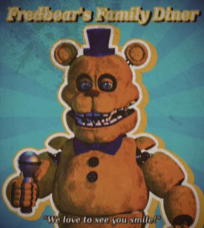 Render of the infamous TNAF Fredbear, god this model is so fucking bad but  hey, nostalgia keeps him in my heart : r/fivenightsatfreddys