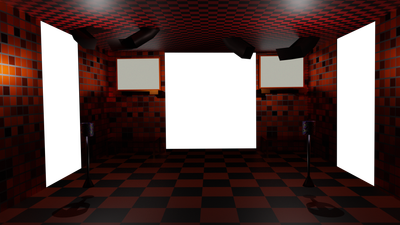 I lined up Nightmare Fredbear with one of his hallway renders and