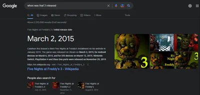 Five Nights at Freddy's 3 - Wikipedia