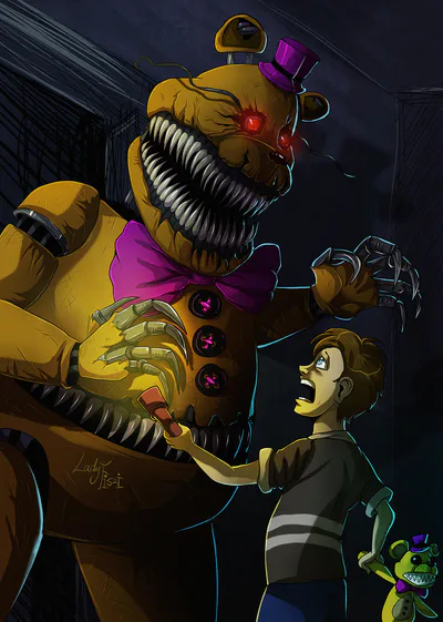 Nightmare Fredbear Fnaf4 Sticker