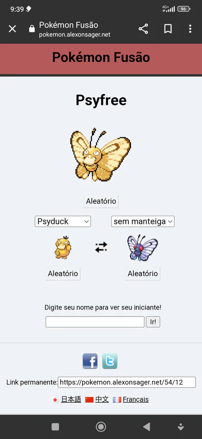 pokemonfusion  Pokemon aleatório, Pokémon rpg, Pokemon