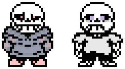 Xen/[Oku]/{Meg} on Game Jolt: a probably oversized canon Dustdust sans  overworld sprite