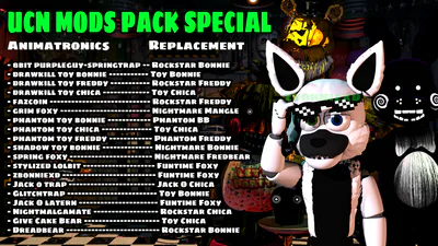 Fnaf Ucn Shadow Classic Animatronics Mod [Ultimate Custom Night] [Mods]