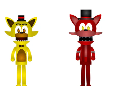 Withered Foxy VS toy freddy