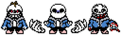 Xen/[Oku]/{Meg} on Game Jolt: a probably oversized canon Dustdust sans  overworld sprite