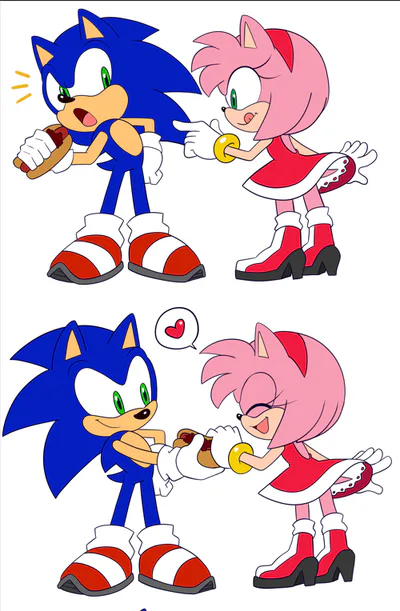 Sonamy classic (sonic y amy classic) mini comic