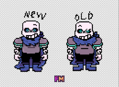 FakeMrM on Game Jolt: New Murder/Dust Sans sprite + evolution of