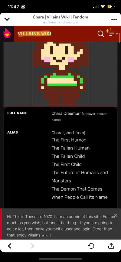 Chara, Villains Wiki