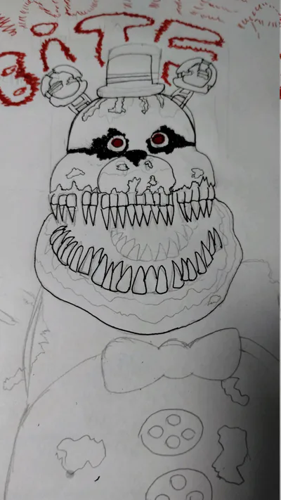 Five Nights at Freddy's Nightmare graph Drawing, fred bear c4d