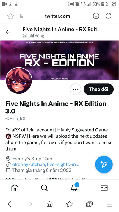 Five Nights in Anime - RX Edition & 3D - Latest Updates - Blue