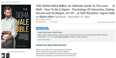 The Sigma Male Bible: An Ultimate Guide to the Lone Wolf - How to Be a  Sigma - Psychology of Attraction, Dating Secrets and Strategies. Art of