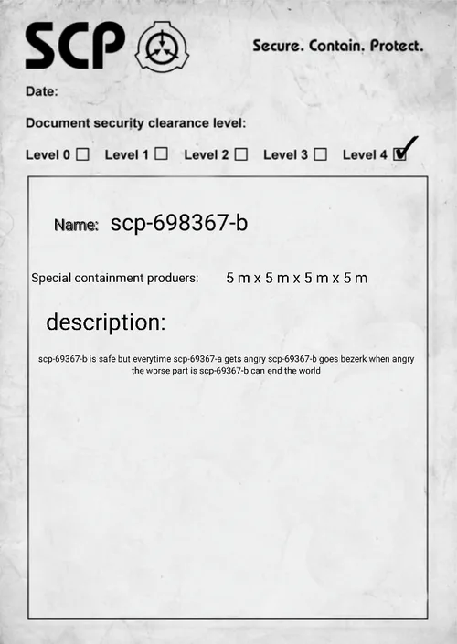 Scp 3812 Blank Template - Imgflip