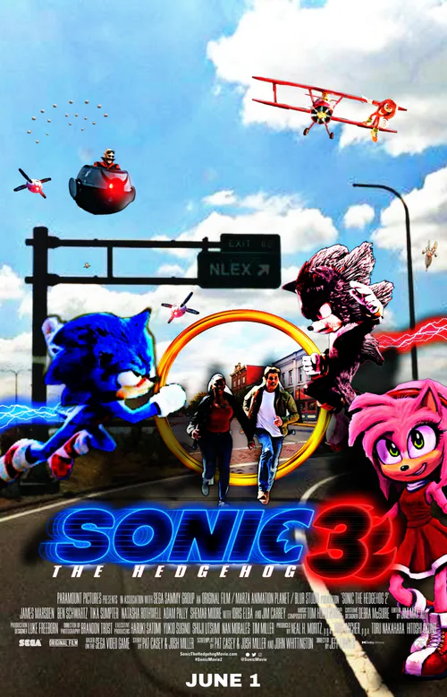 Samuel Lukas The Hedgehog on Game Jolt: Sonic Movie 3 (2024) Character  Poster 3 Amy Rose