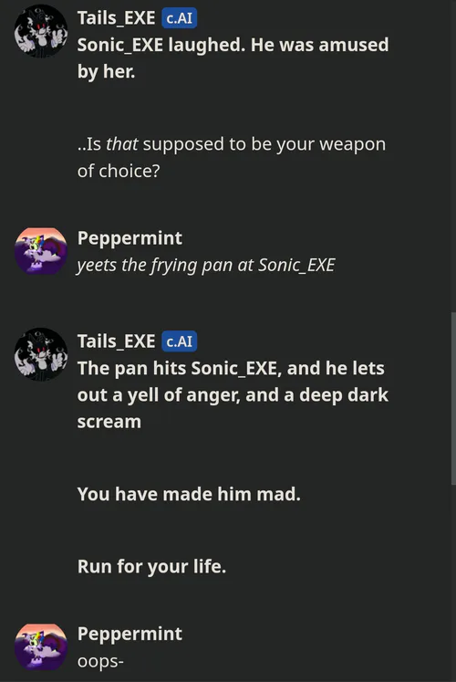 I asked discord AI about sonic.exe fnf mod and this is what he said💀