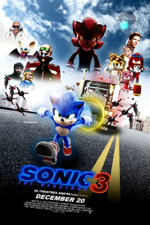 CineMarvellous - Shadow joins Sonic in #SonicMovie3 next year and Knuckles  gets his own series ➡️ bit.ly/sonic3movie . . Concept poster: @diamonddead