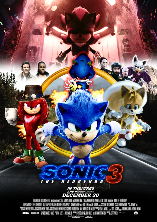 CineMarvellous - Shadow joins Sonic in #SonicMovie3 next year and Knuckles  gets his own series ➡️ bit.ly/sonic3movie . . Concept poster: @diamonddead