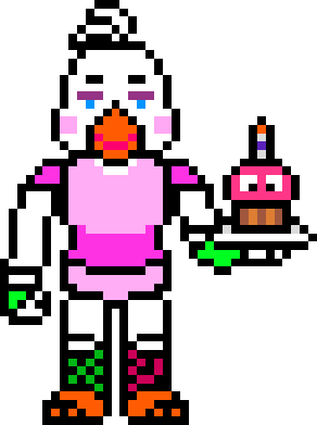 Funtime chica pixel art