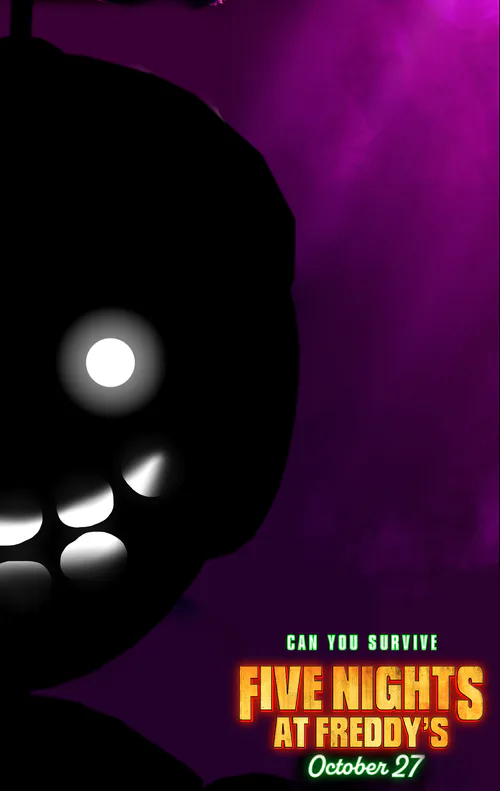 Can you survive Five nights at Freddy's (FNAF MOVIE POSTER Redraw