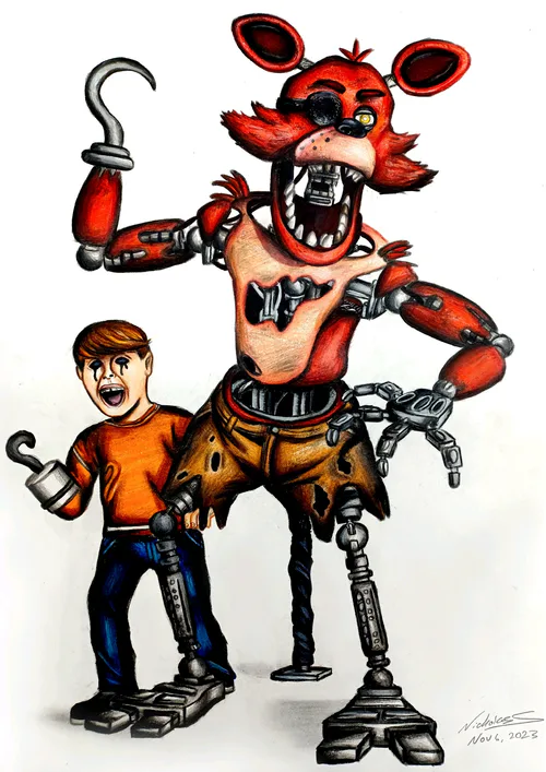 dom on X: i have drawn Nightmare Foxy #fnaf #fnaffanart   / X
