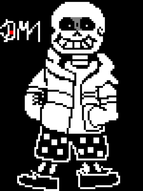 Pixilart - deltarune sans battle sprite by fusion12345