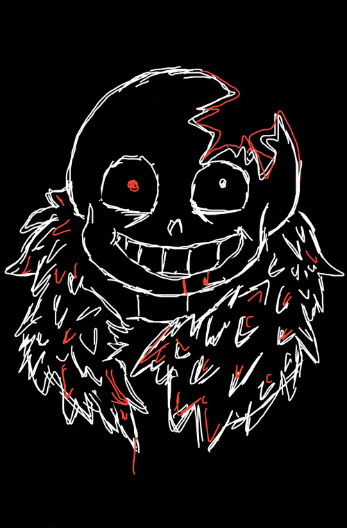 Sans fanart. It's scary but cool  Horrortale, Undertale, Horror sans