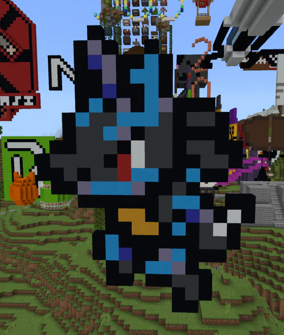 Minecraft Pixel Art - Lucario Mini Sprite 