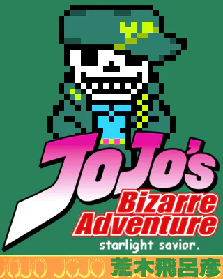 The symbol  Jojo's bizarre adventure, Pixel drawing, Color palette  challenge