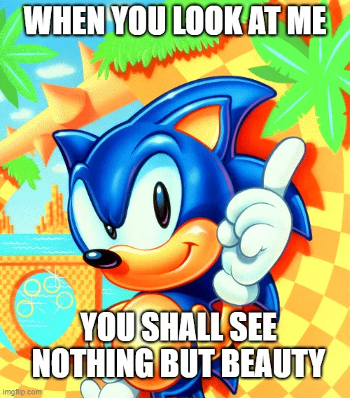 Sonic.EYX game with Sonic looking at something Memes - Imgflip