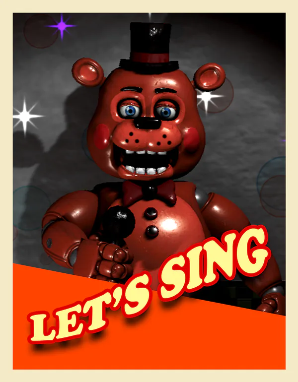 I remade the original “let's party” poster from fnaf 1 with the Fnaf Movie  Freddy! (I will take ALL criticism because I want to remake more but I want  it to be