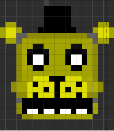 Fnaf 1 golden freddy pixel art