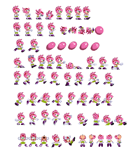 AyKa7 on Game Jolt: Work in progress on new Fleetway Amy sprites. These  sprites will be