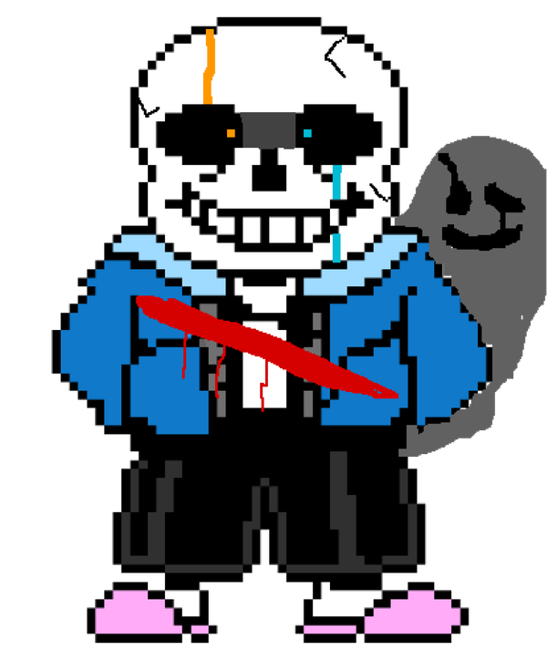 How to draw Sans from 'Undertale' - Speed drawing pixel art