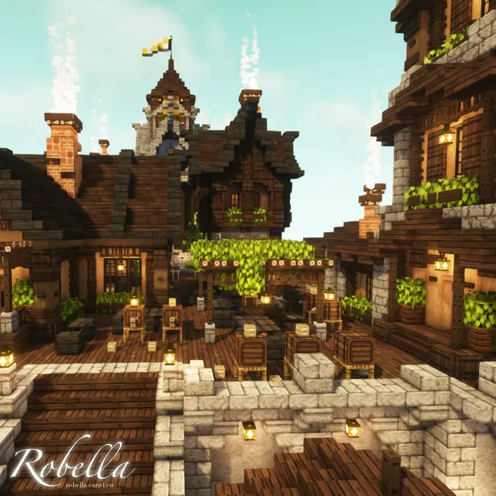 Minecraft Medieval Village With Castle World Download – BlueNerd