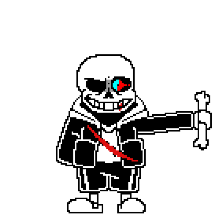 Pixilart - Unknown!------ Sans Phase 2 by Natalbort